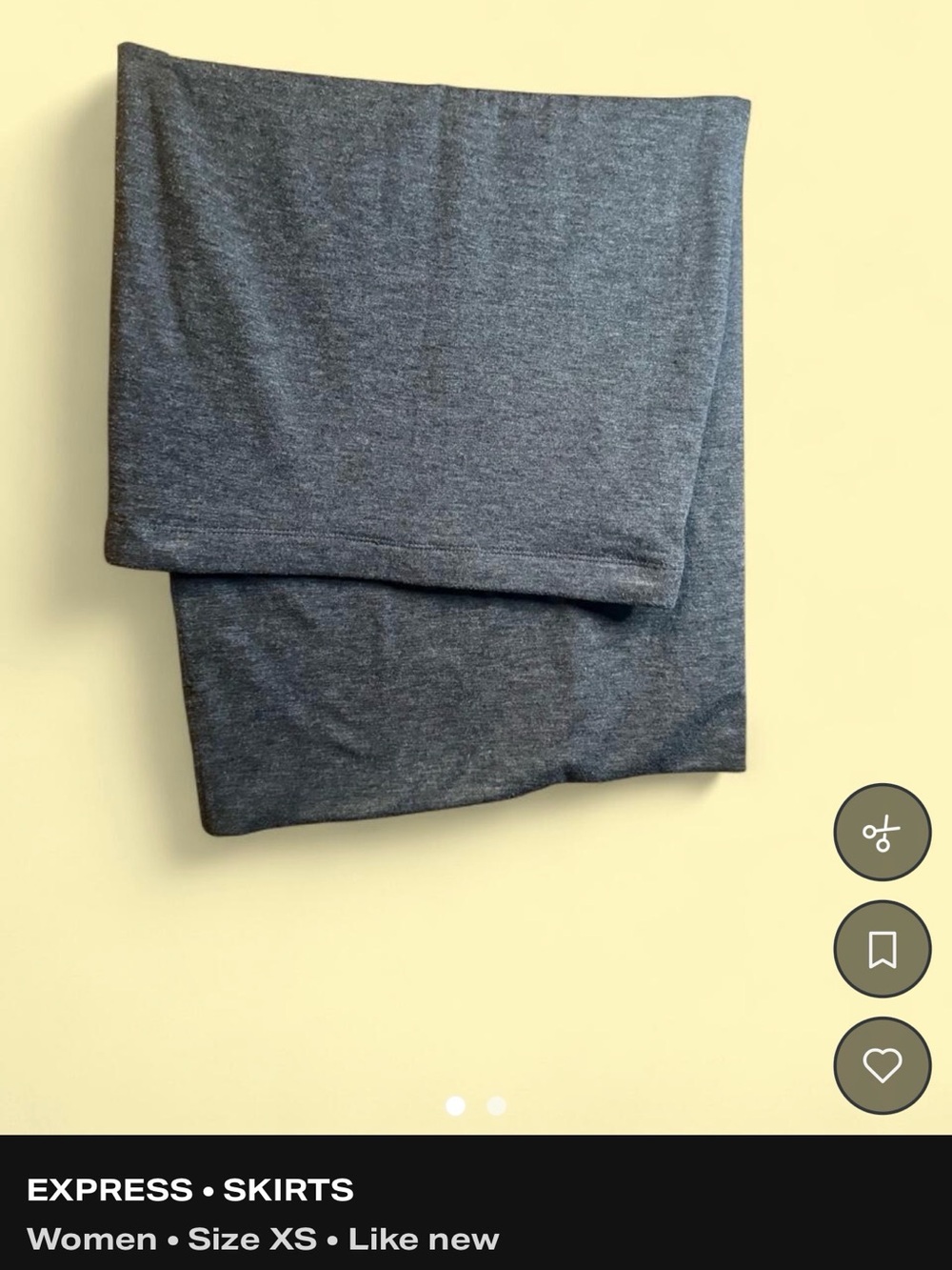 Express Charcoal Gray Knit Skirt